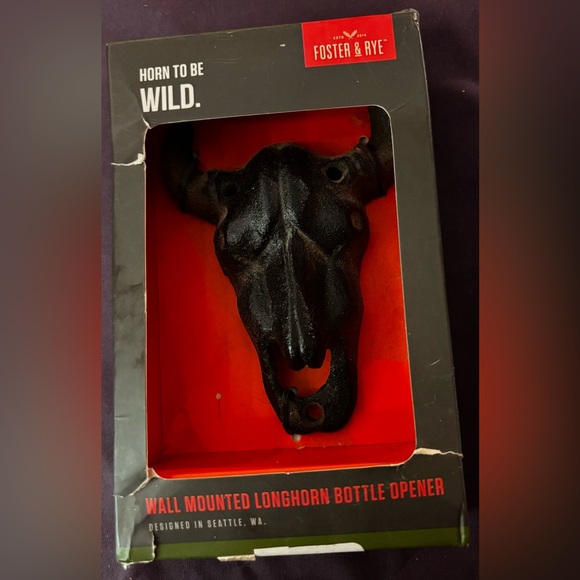 Foster & Rye Other - NEW Foster & Rye Cast Iron Longhorn Bottle Opene